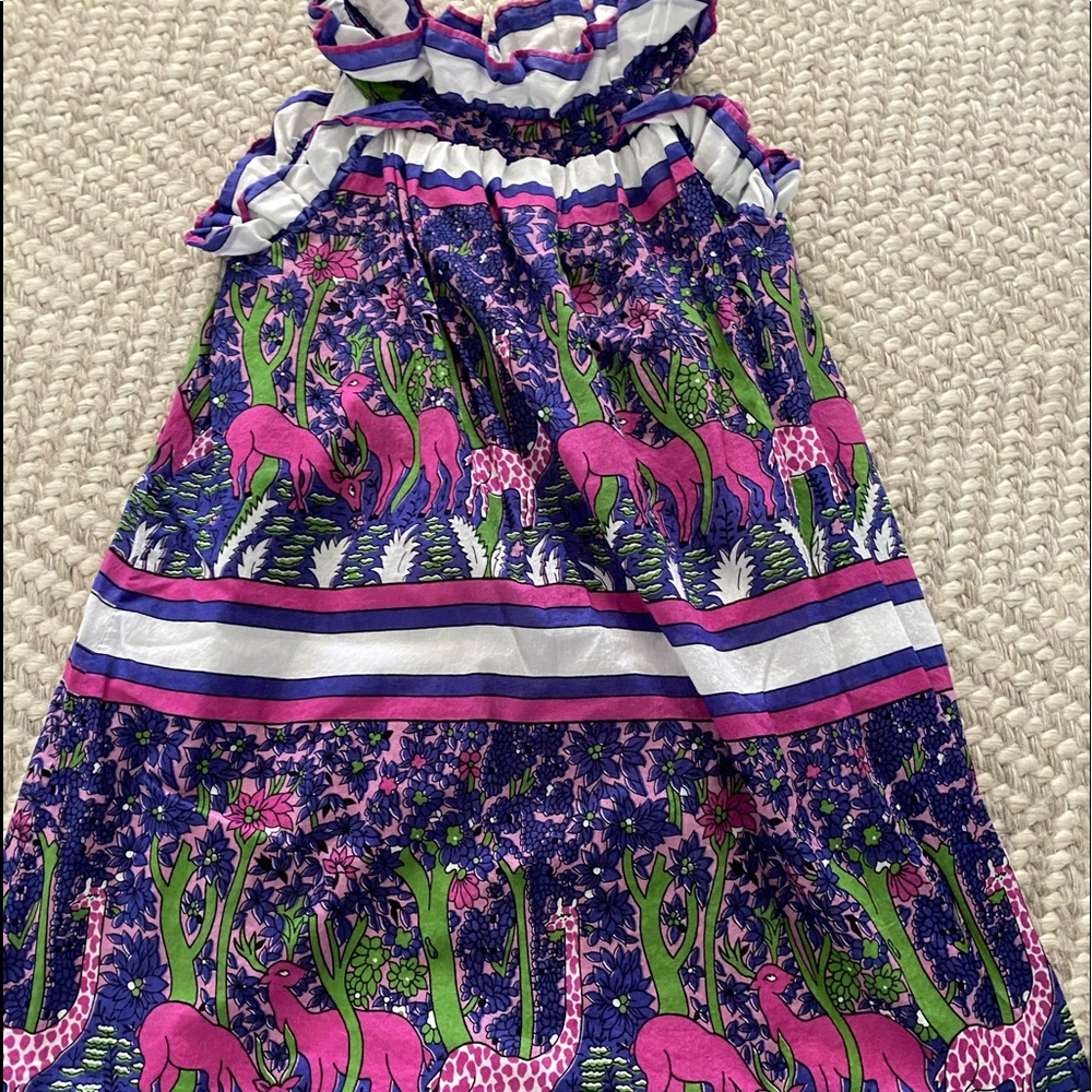 J.Crew Crewcuts purple/pink/green dress size 8